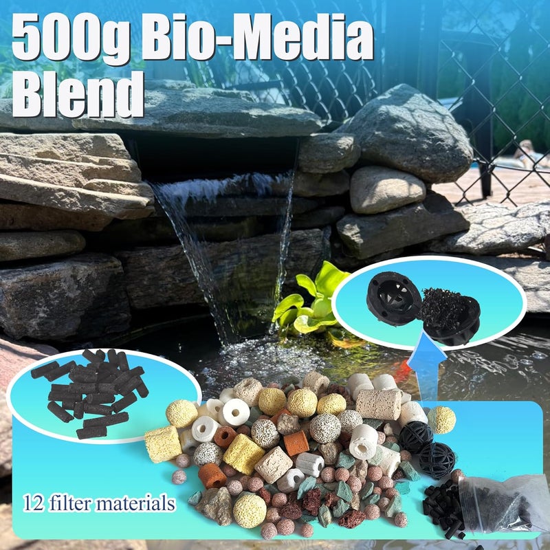 PurifyLogix 7PCS Pond Filter Media for Pond BOSS Waterfall Spillway, 6 Koi Pond Filter Pad Fine& 1 Pack Ceramic Rings, Reusable Ultra-Durable Fish Pond Filter Material (Spillway not Included - Image 5